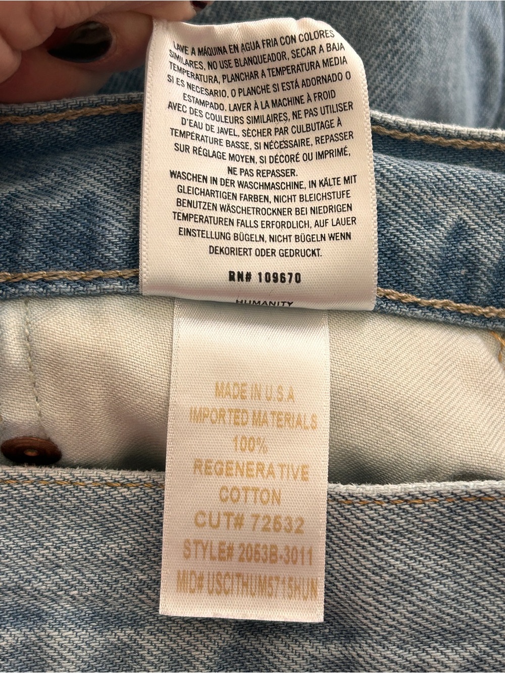 Citizens Of Humanity Ayla Baggy Cuffed Crop Jeans Blue Denim Women's Size 26 - Picture 16 of 16